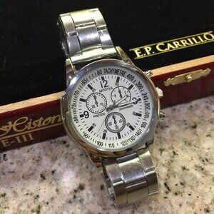 Business Men Quartz Watch - White - Alloy Band